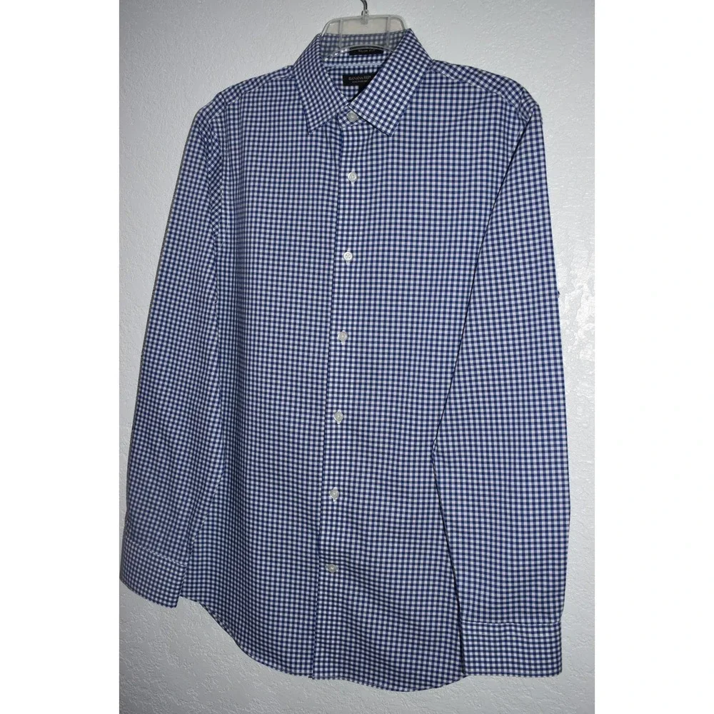 Banana Republic Shirt Mens Small Slim Fit NON-IRON 100% Cotton Button Down Check